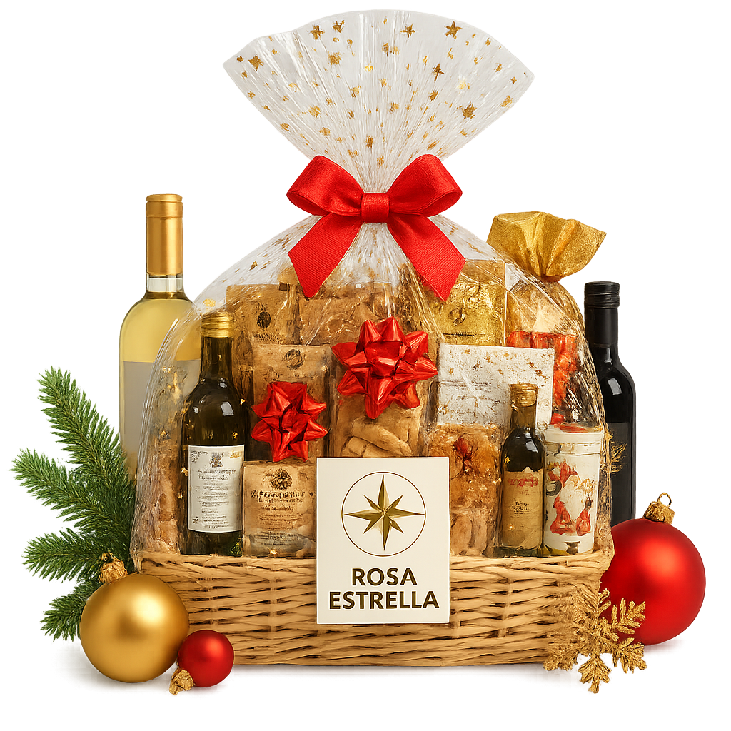 cesta navideña con delicias gourmet